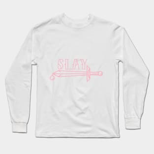 Slay Millennial Pink Long Sleeve T-Shirt